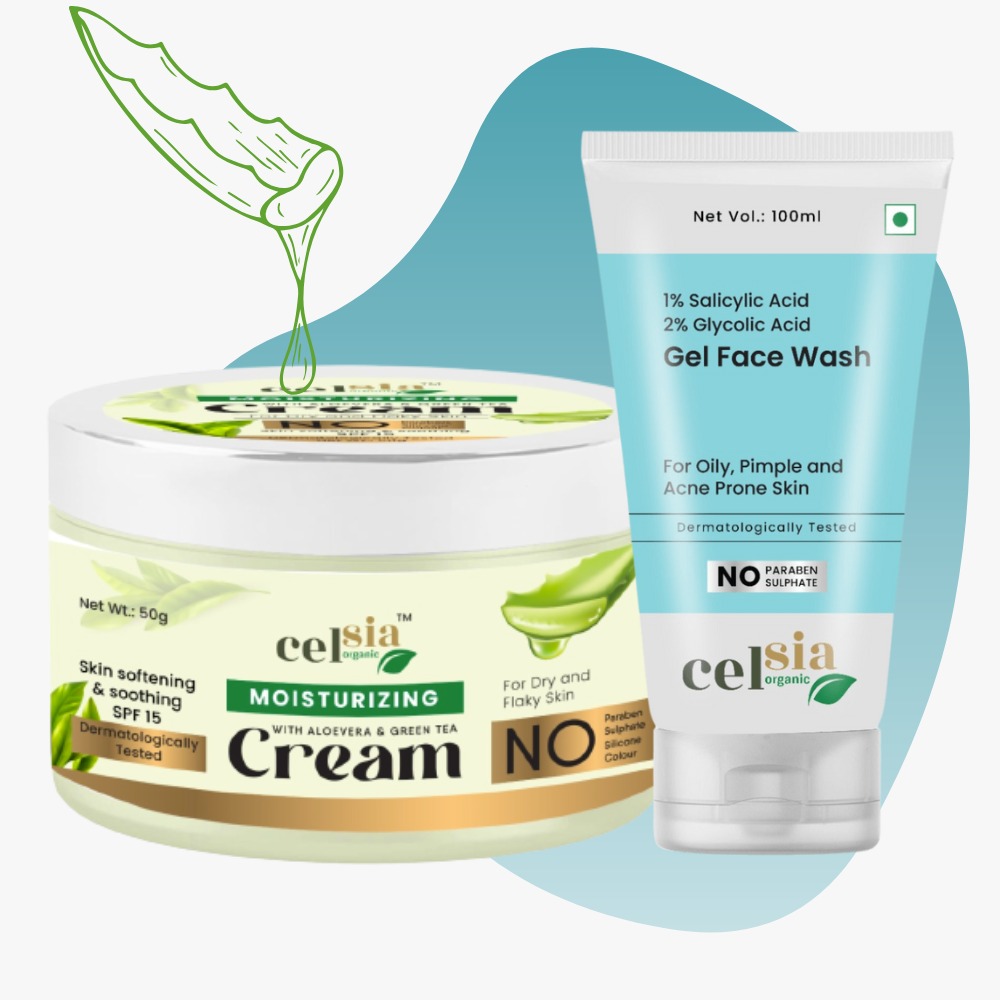 OIL & PIMPLE CLEAR COMBO – Moisturizing Cream + Gel Face Wash